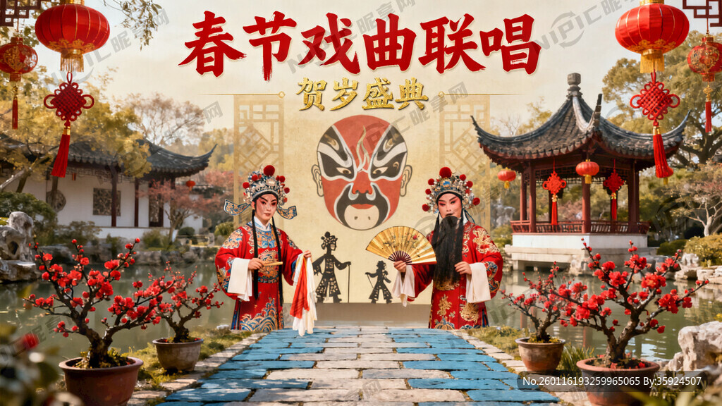 绘一张海报 内容戏曲联唱