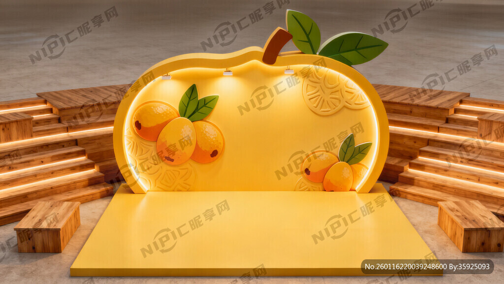枇杷造型打卡点 预留拍照空间