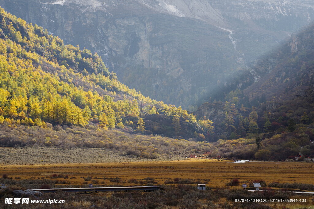 山间秋色美景如画
