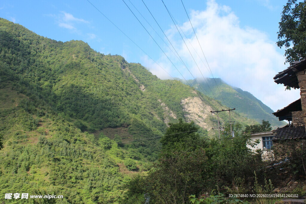 山间村落 绿意盎然的景致