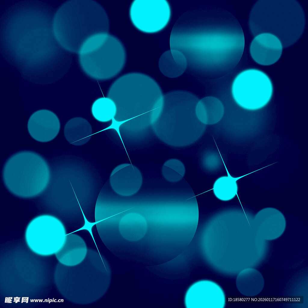 梦幻蓝调光斑背景图