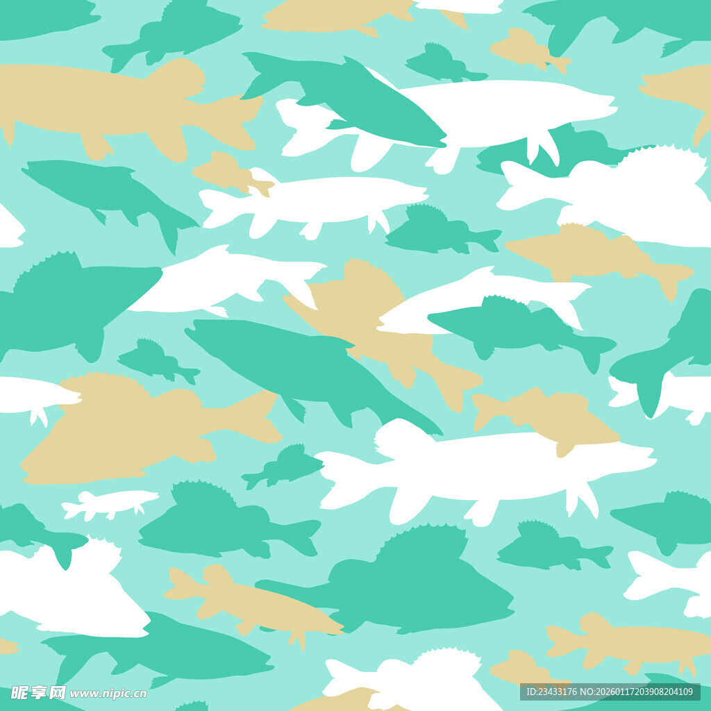 鲨鱼图案纹理背景