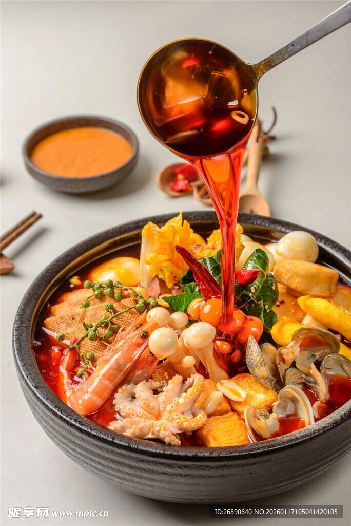 美味麻辣烫食材丰富诱人