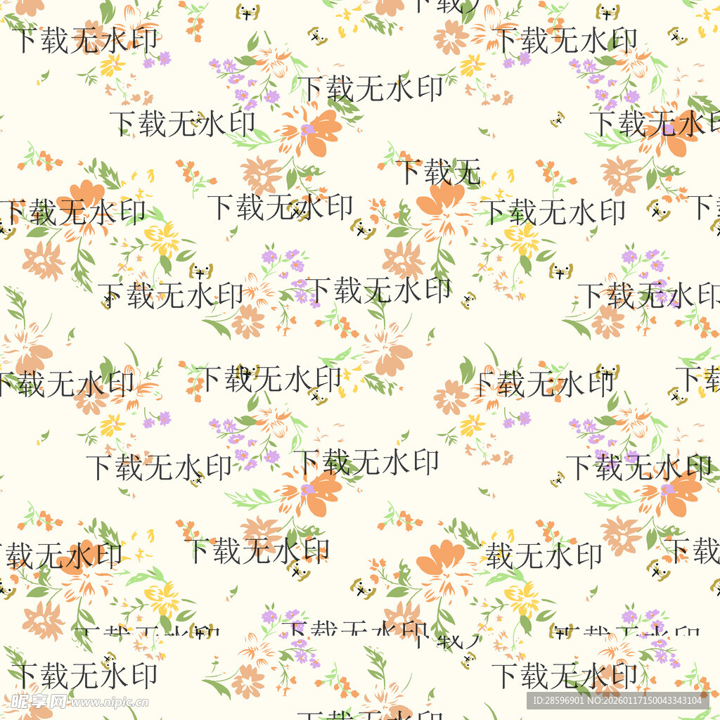 清新碎花图案背景