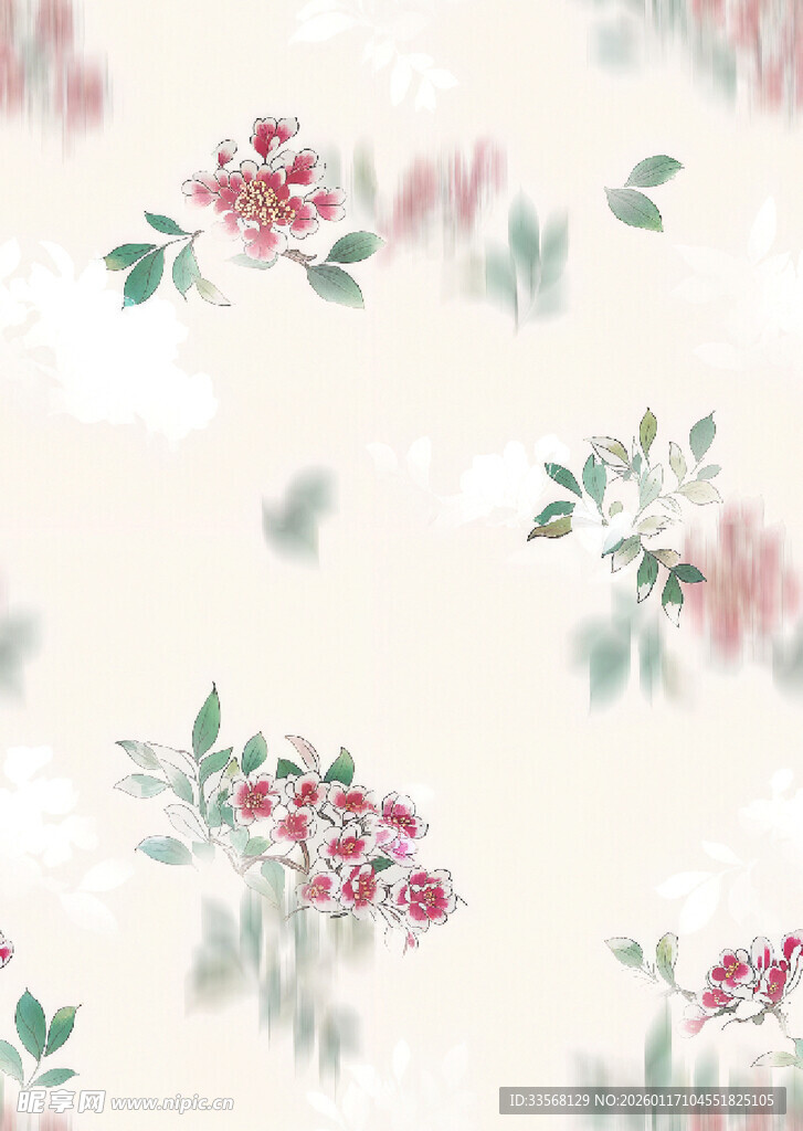 淡雅花卉图案背景