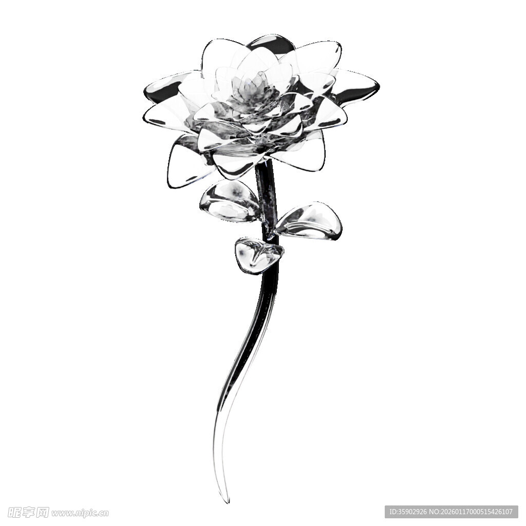 简约线条勾勒的优雅花朵