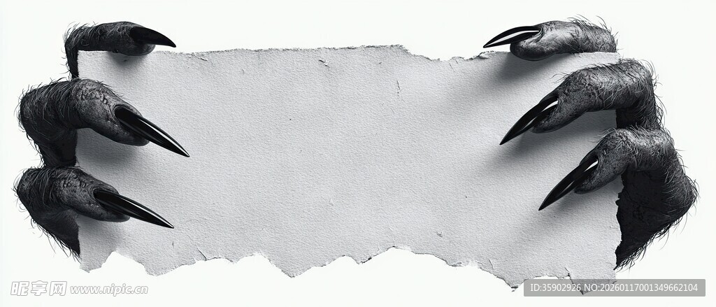 锋利黑色爪状物体