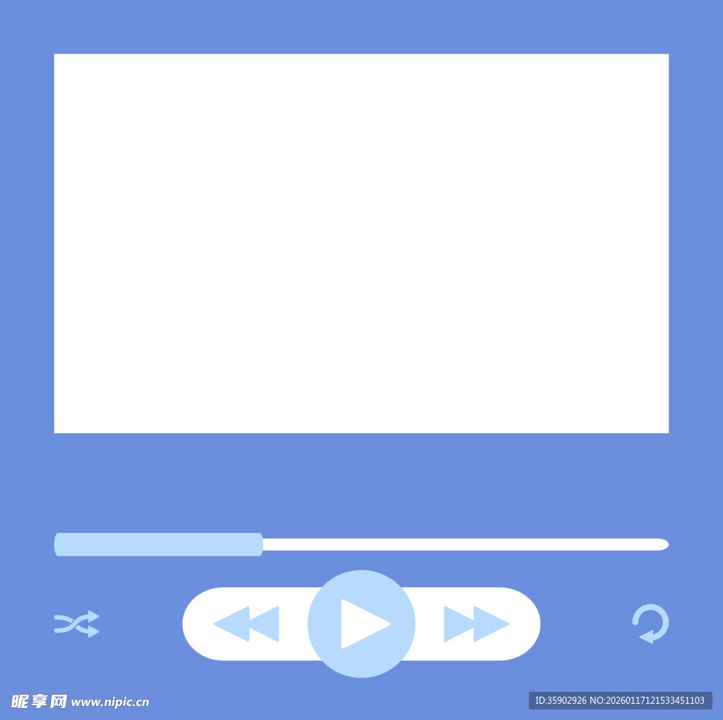 简洁视频播放器界面展示