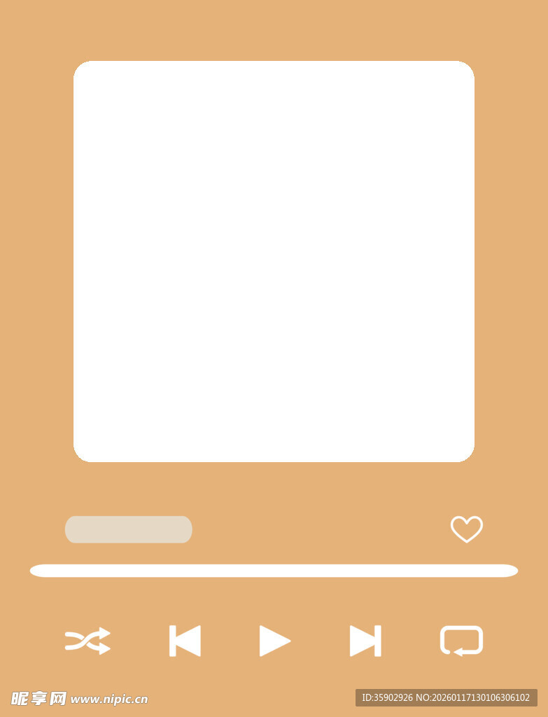 简约视频播放器界面设计