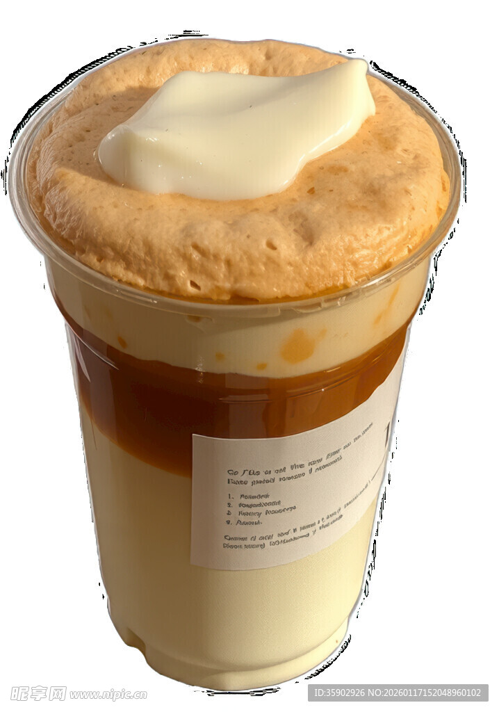 分层奶盖咖啡饮品