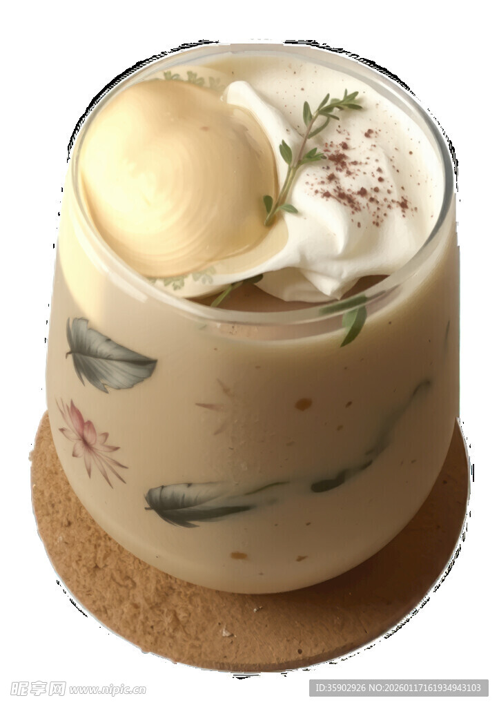 美味抹茶冰淇淋甜品