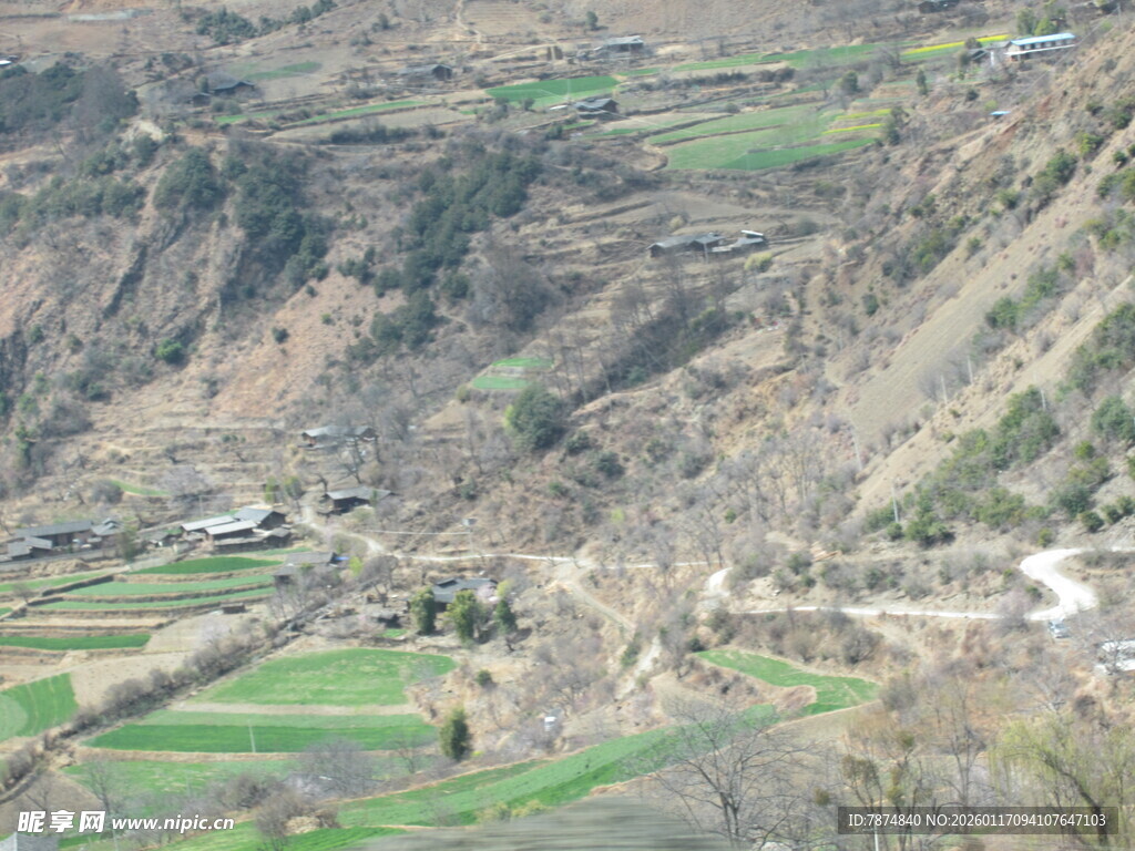山间田园风光美景