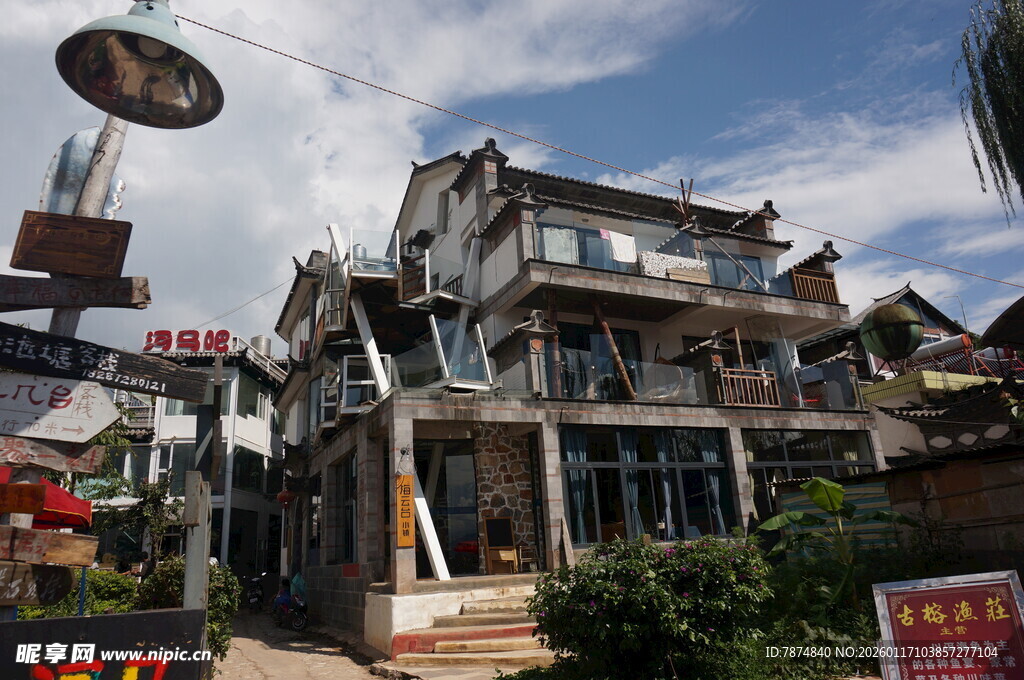 特色民宿建筑外观景观