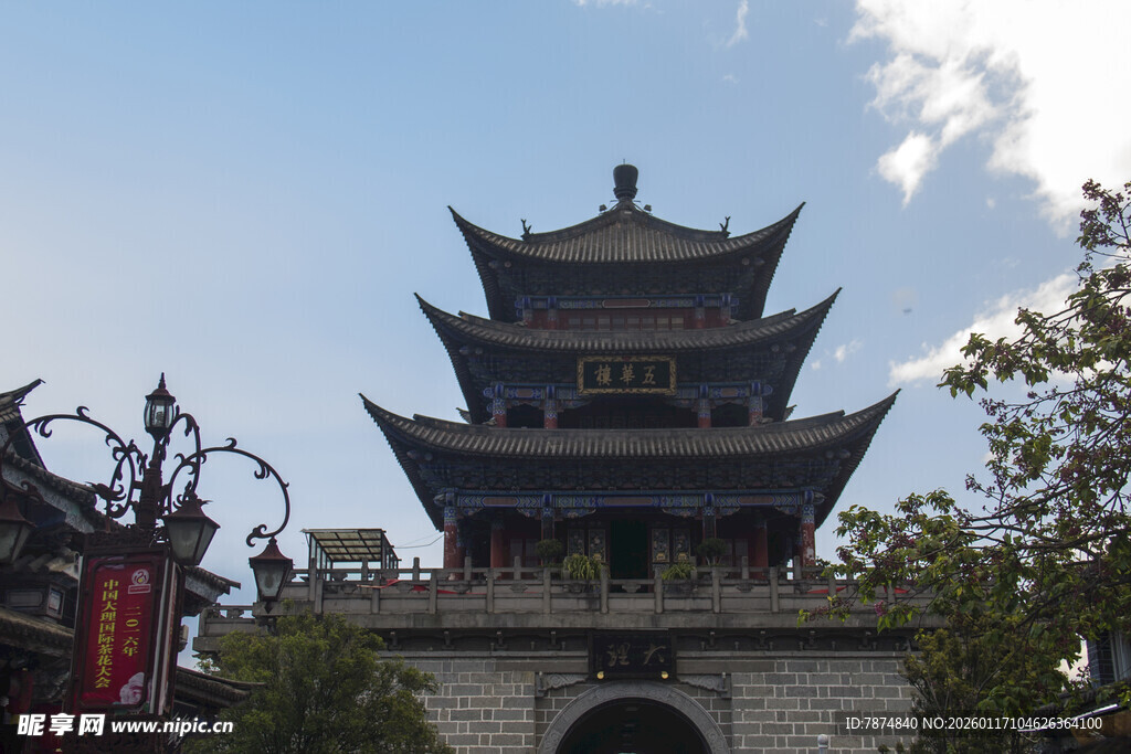 古色古香的多层中式楼阁