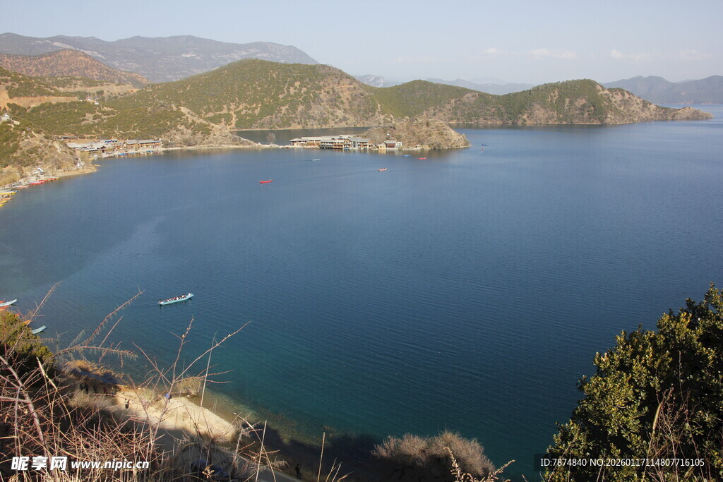 美丽海滨风光俯瞰图