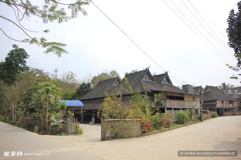 古朴村落建筑景观