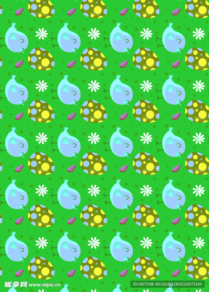 绿色背景水果图案纹理