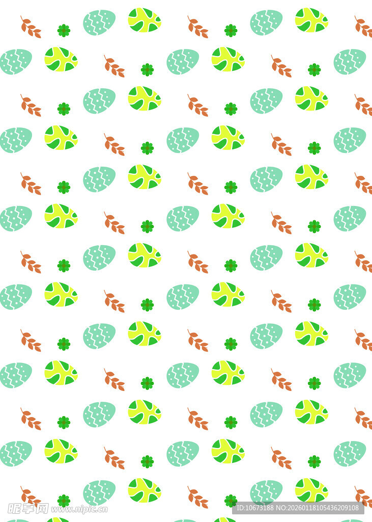 清新绿植小动物图案背景