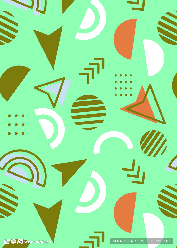 几何图案绿色背景装饰图