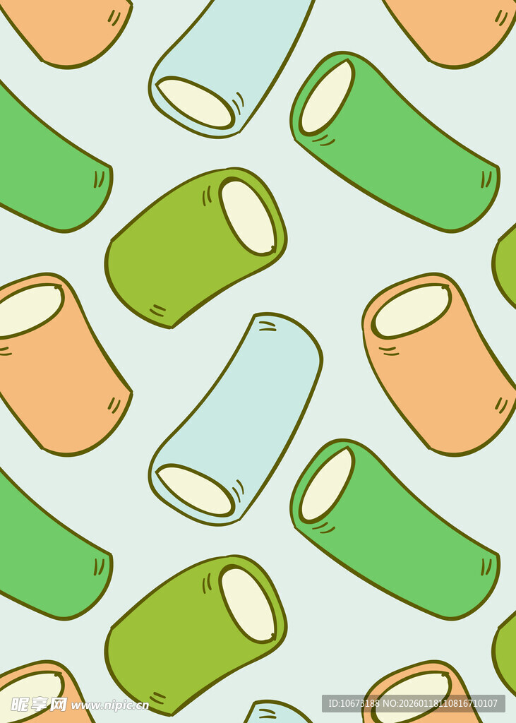 多彩卷筒图案无缝背景