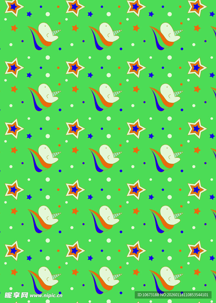 绿色花卉香蕉图案背景