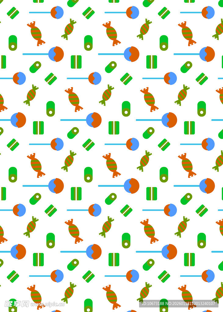 卡通动物植物图案背景