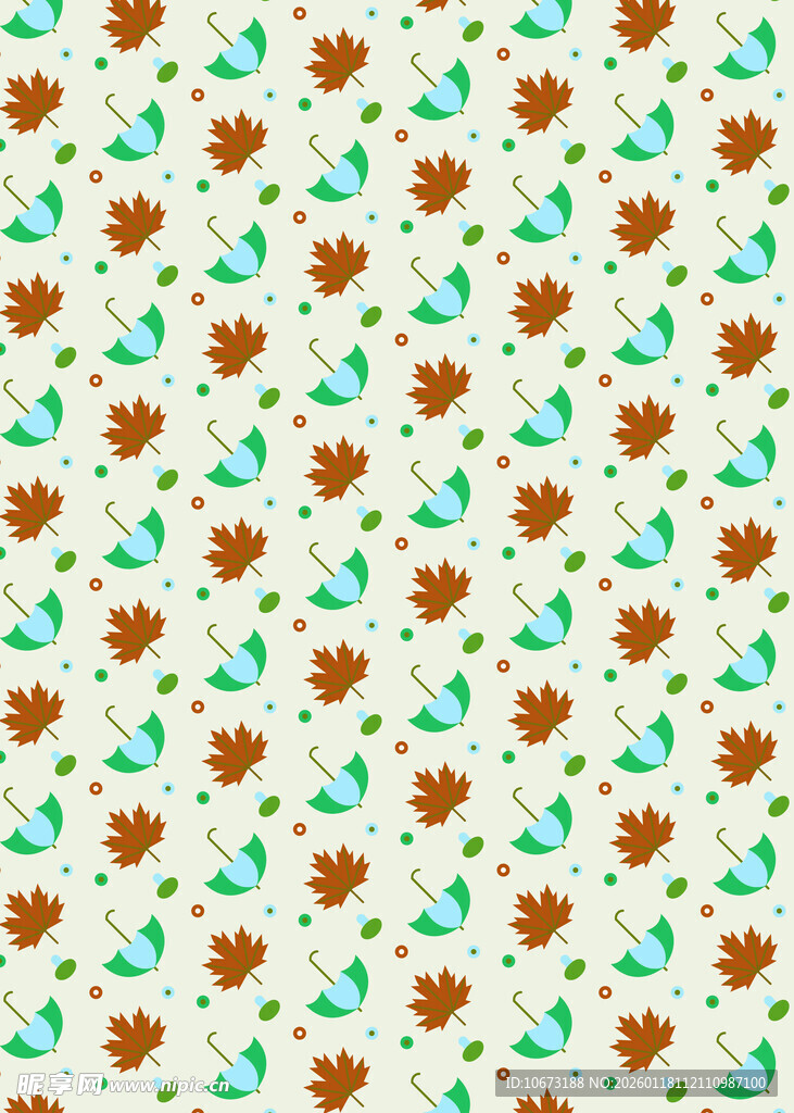 花卉绿叶图案背景纹理