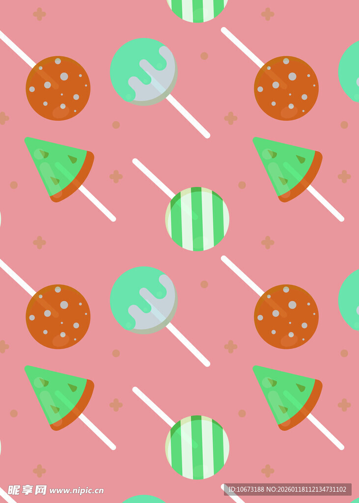 多彩糖果图案背景