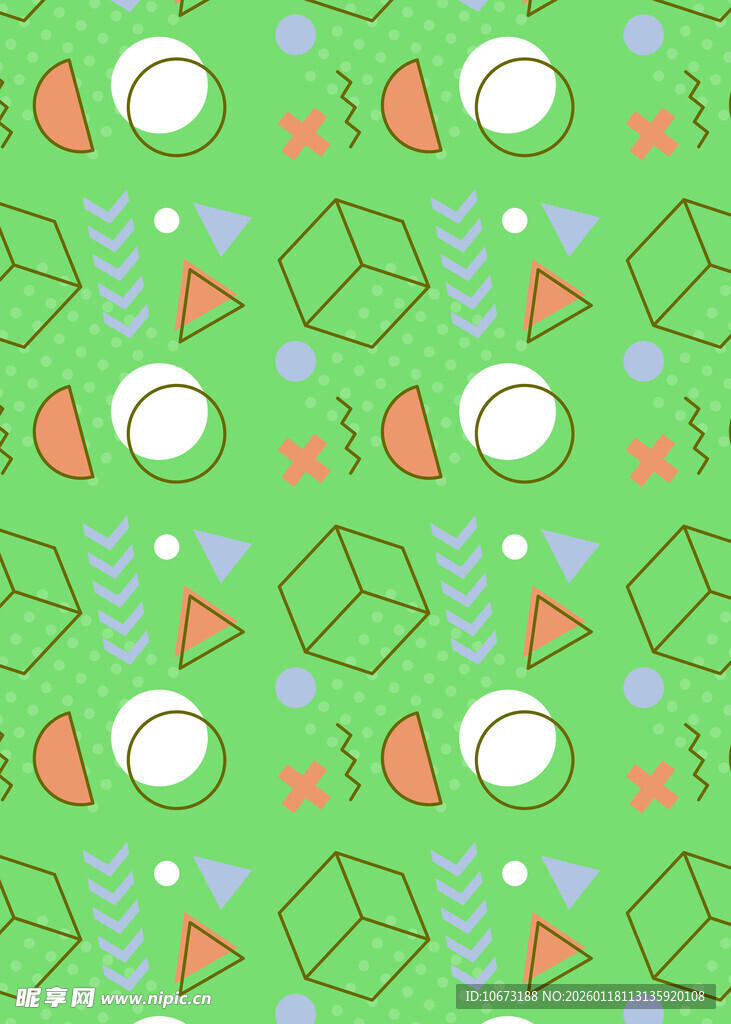 绿色几何图案背景纹理