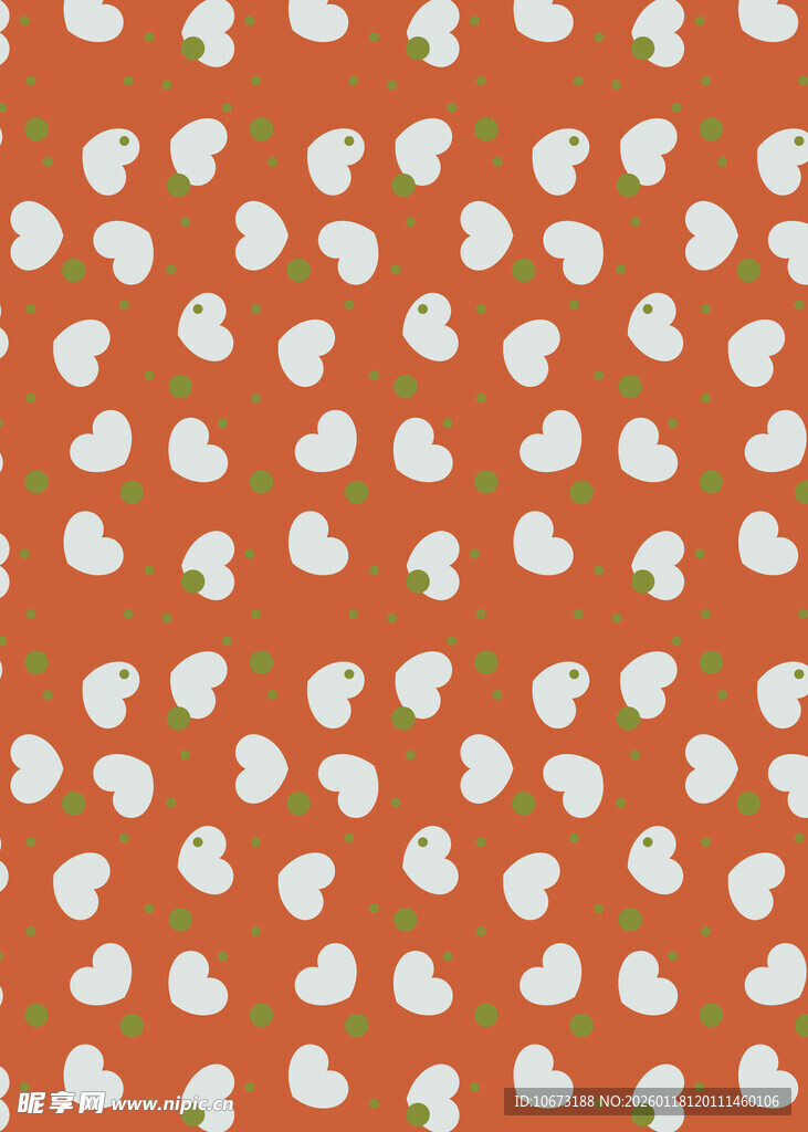 橙色底白色草莓图案纹理