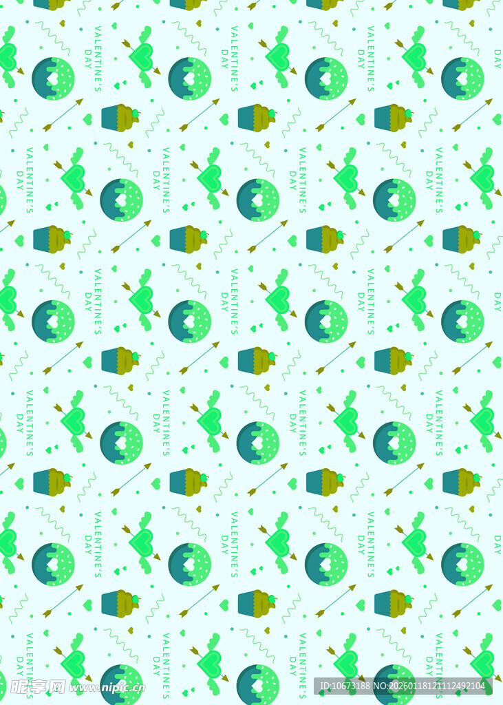 清新海洋风无缝图案背景