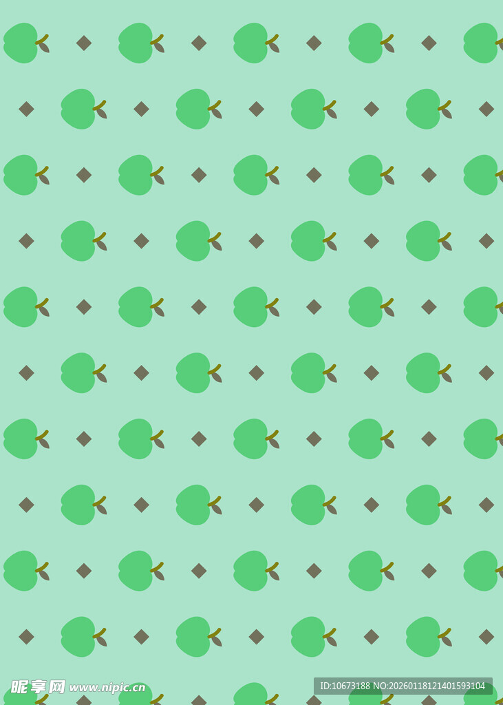 绿色小鱼图案背景纹理