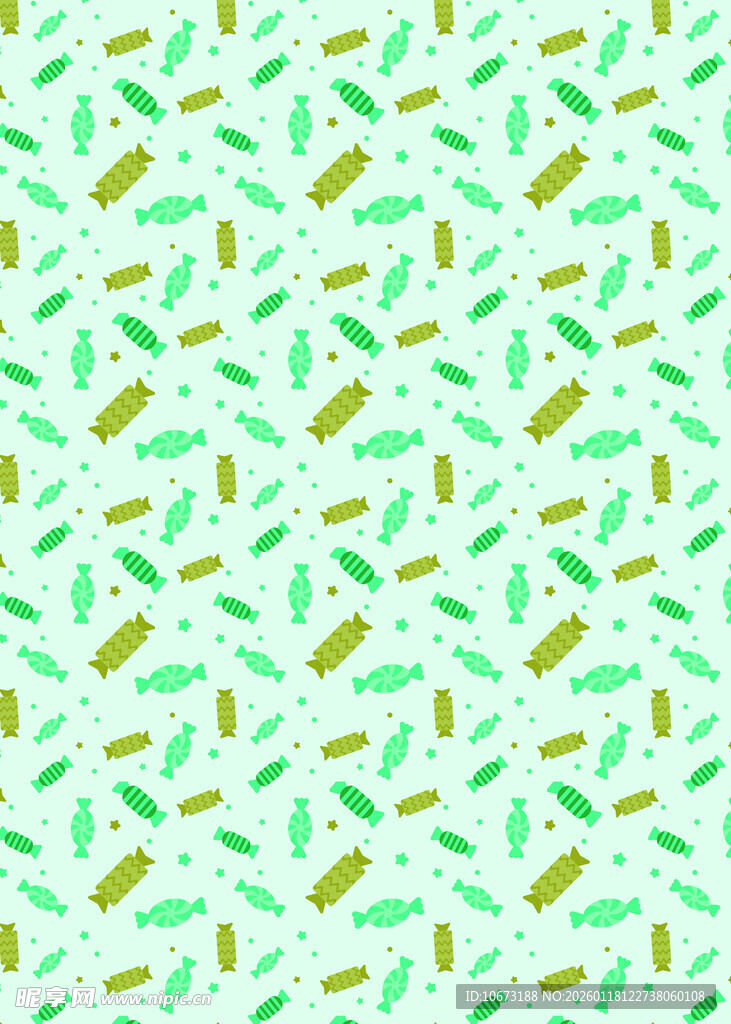 清新绿叶几何图案背景