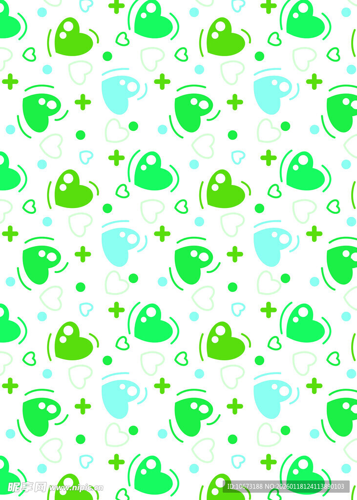 可爱外星生物无缝图案背景