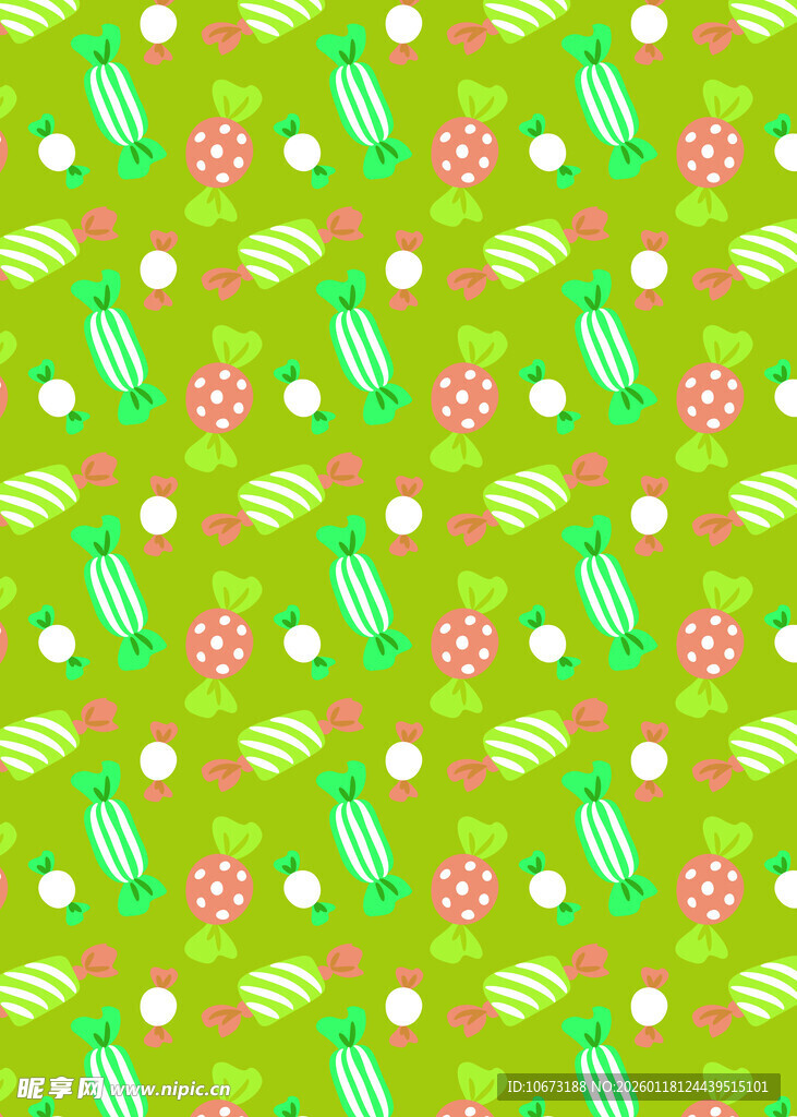 清新绿色几何图案背景