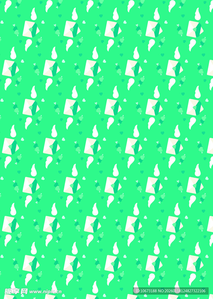 绿色兔子图案背景纹理