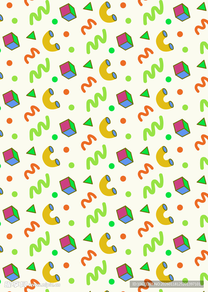 多彩花卉小鸟图案背景