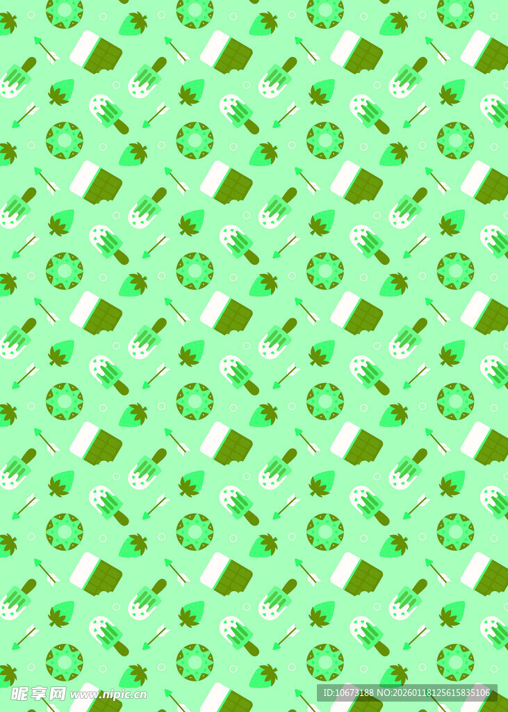 清新绿色几何图案背景