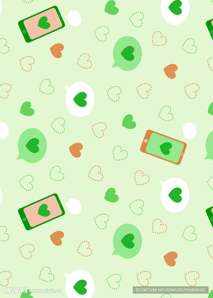 绿色钱币四叶草背景图案