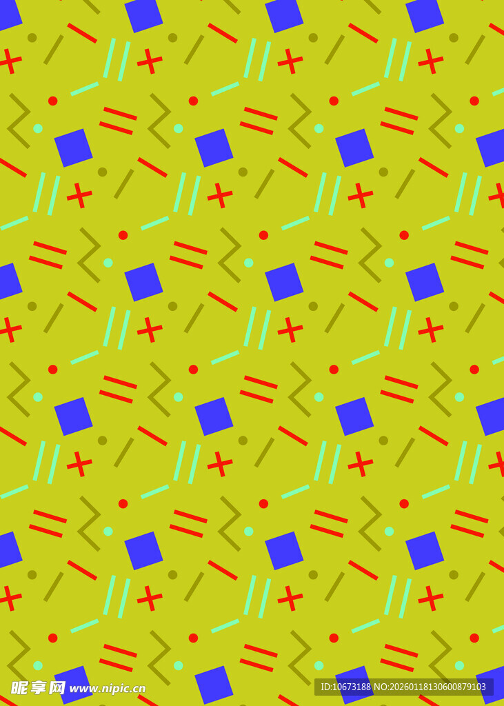 黄色底多彩图案纹理