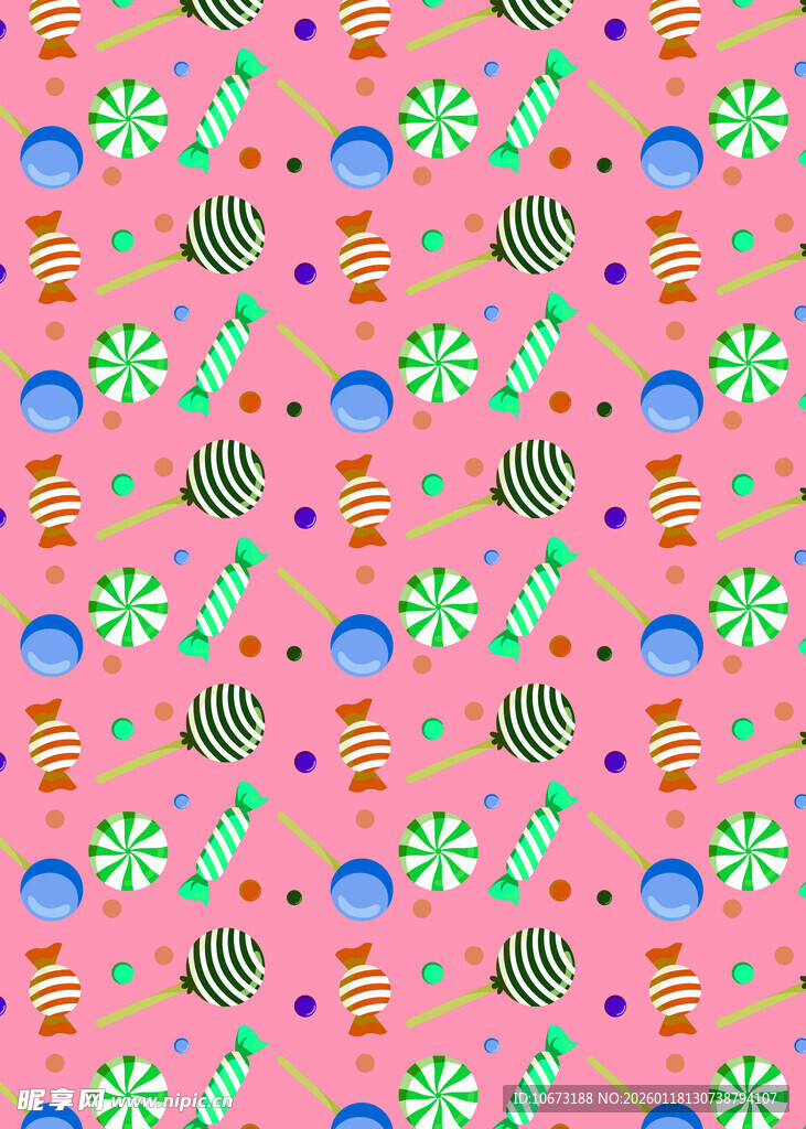 粉色系多彩几何图案背景