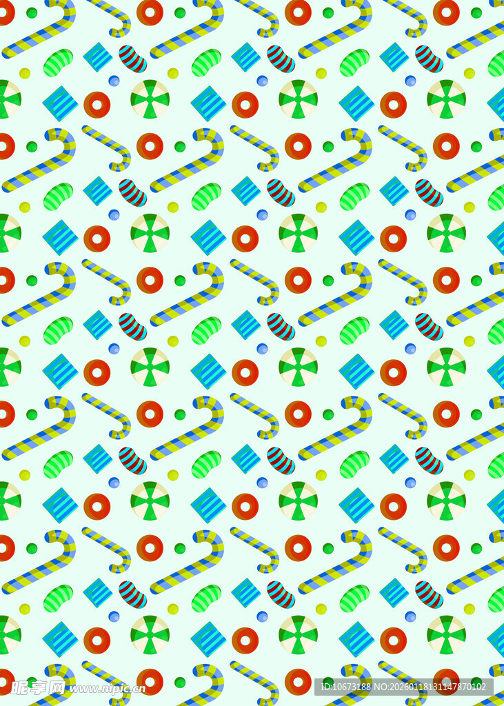 多彩几何图案无缝背景