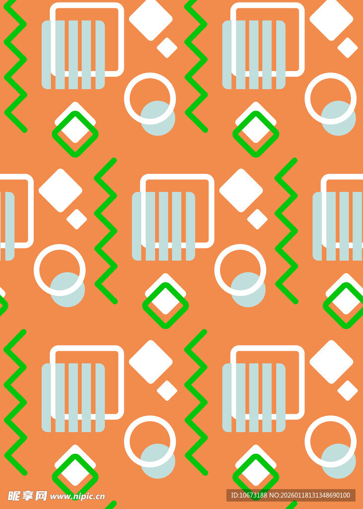 橙色几何图案背景设计