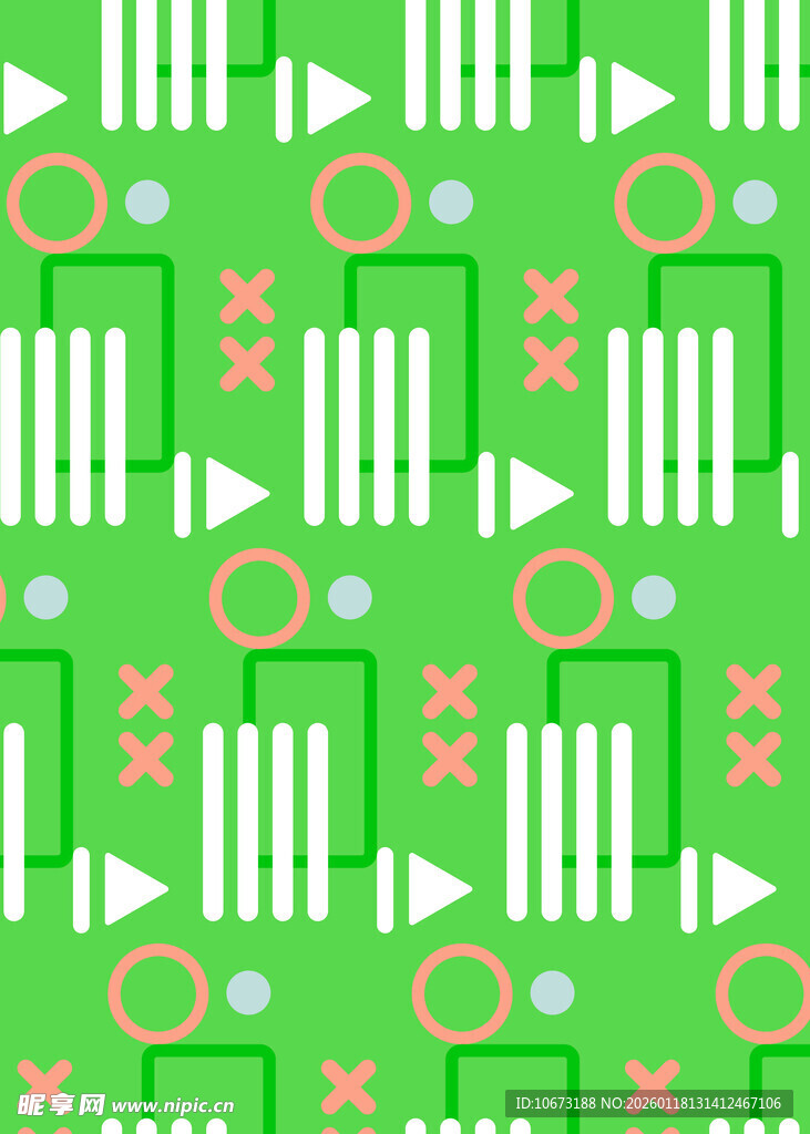 绿色几何图案电子风格背景