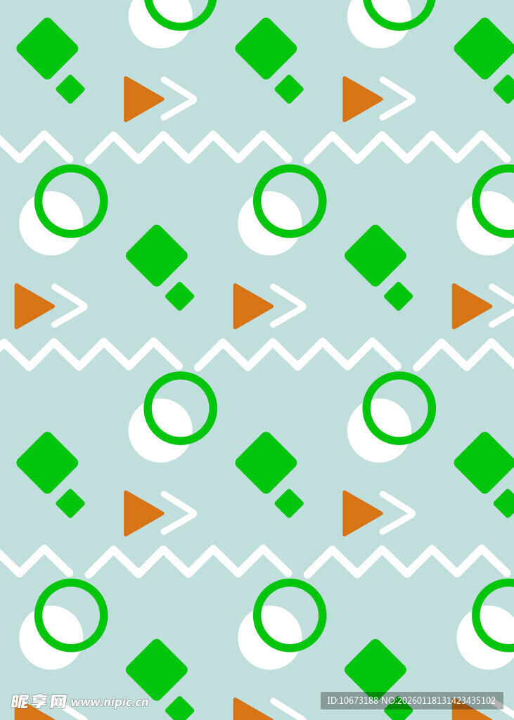 清新几何图案背景设计