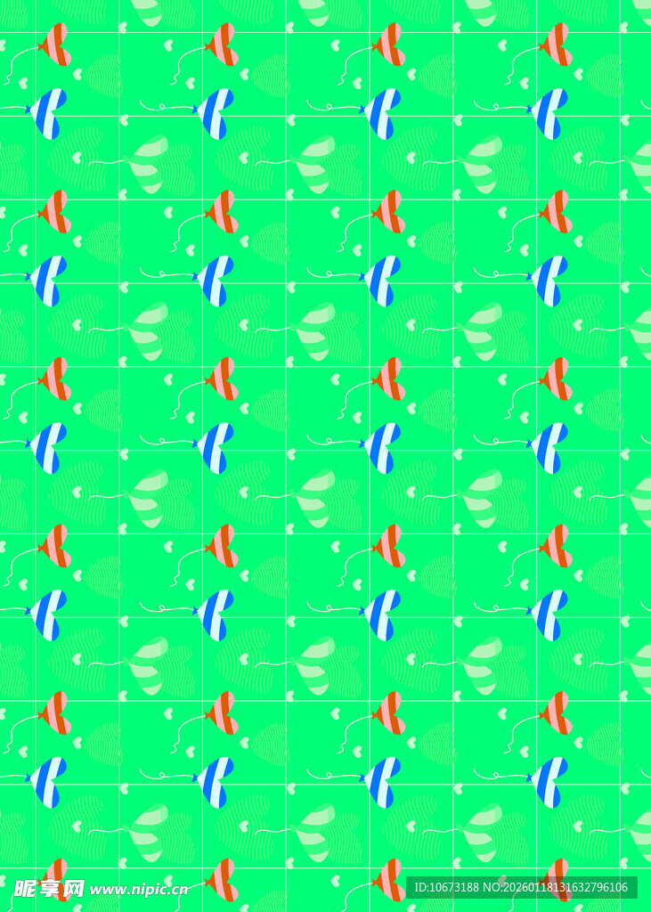 绿色背景多彩图案纹理