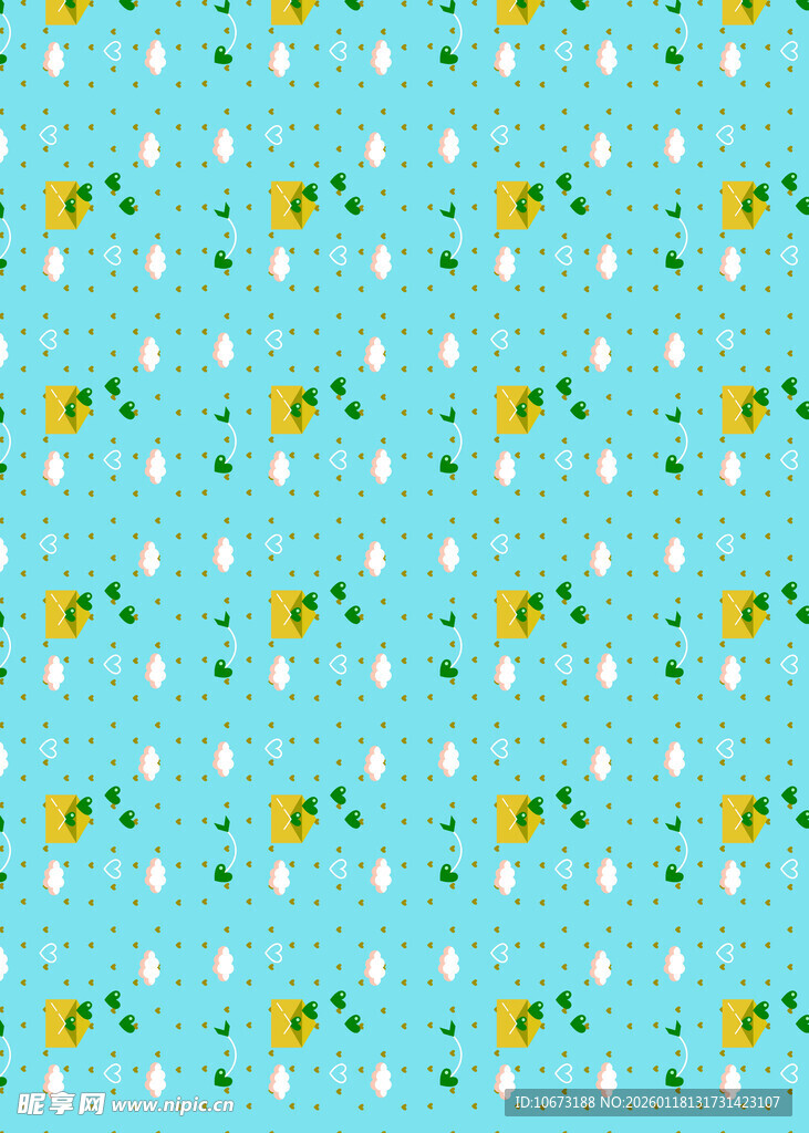 浅蓝色花卉图案背景