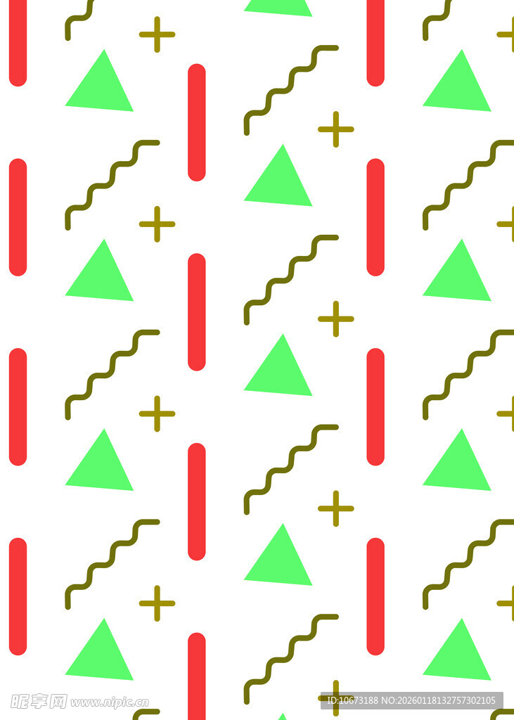 几何图案圣诞风背景图