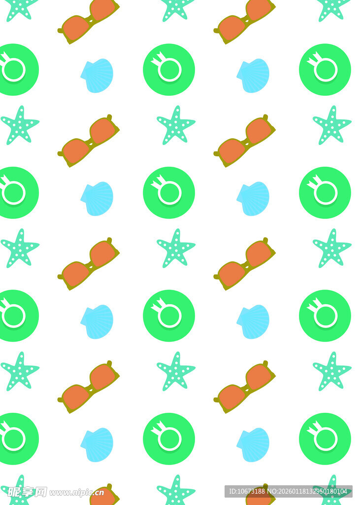 清新海洋风图案背景