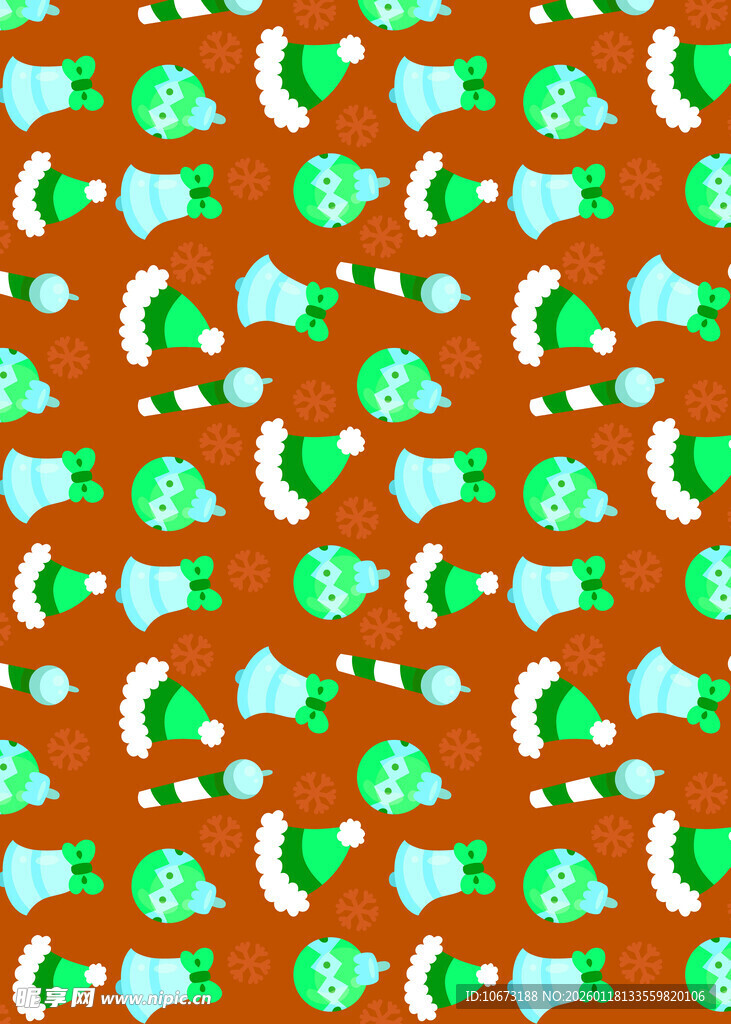 圣诞主题多彩图案背景